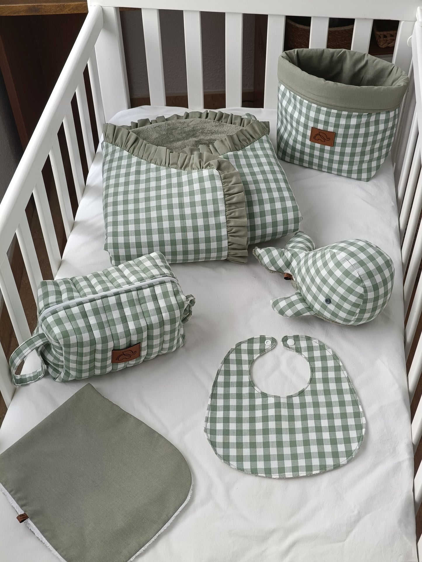 Pack bebé vichy verde