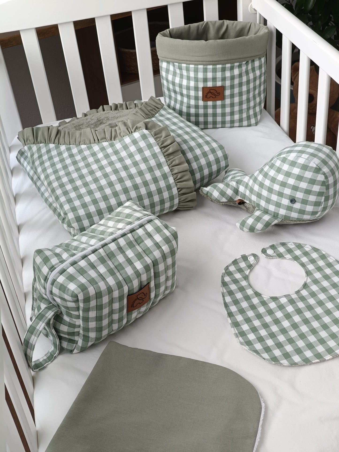 Pack bebé vichy verde