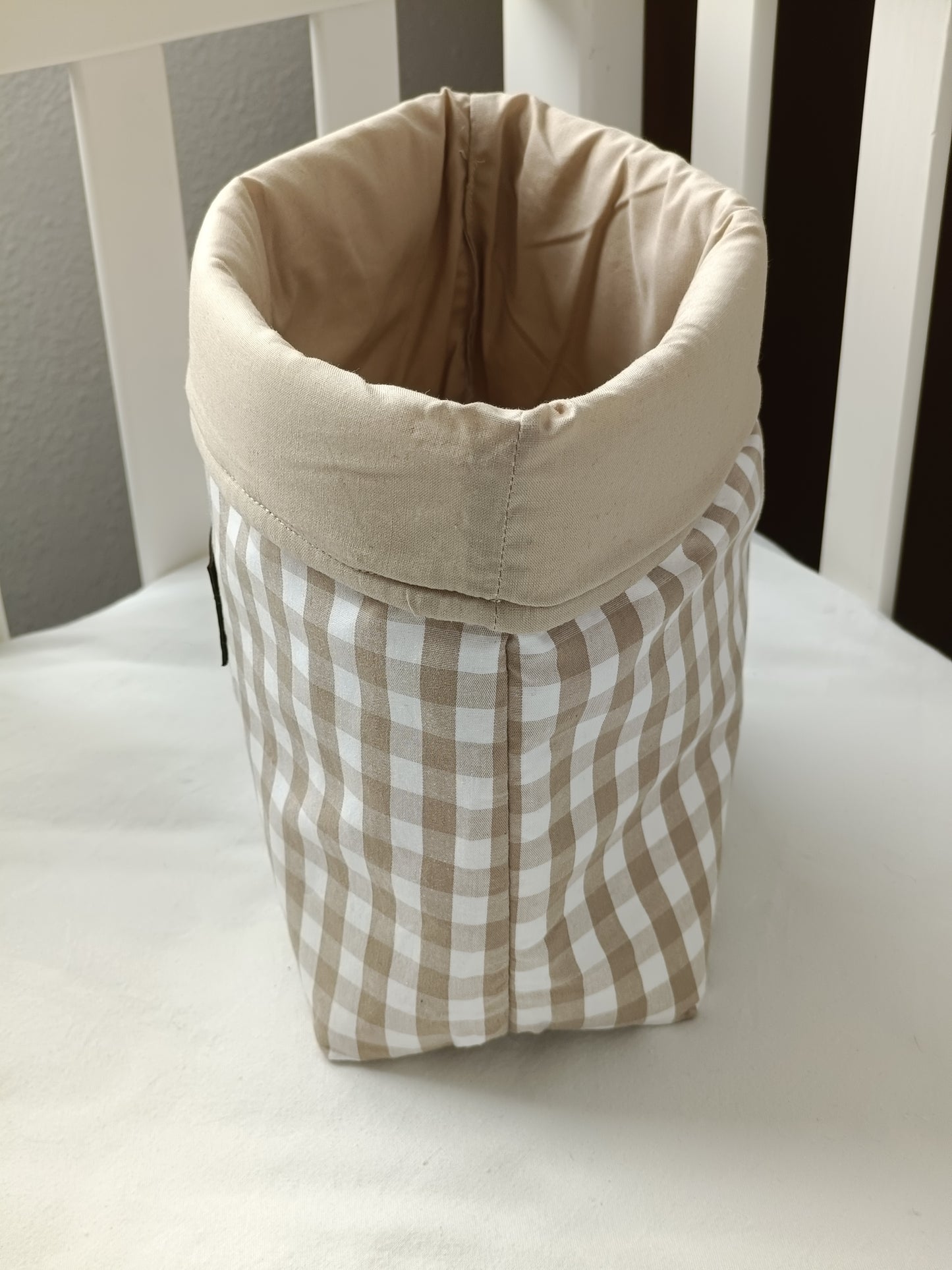 Contenedor/Cesta vichy beige