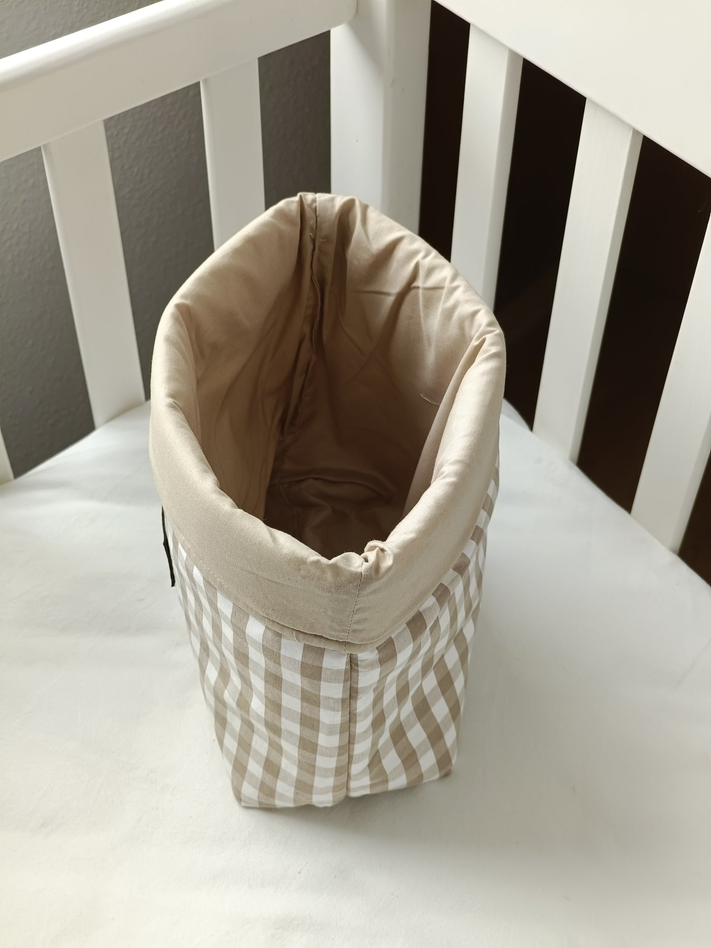 Contenedor/Cesta vichy beige