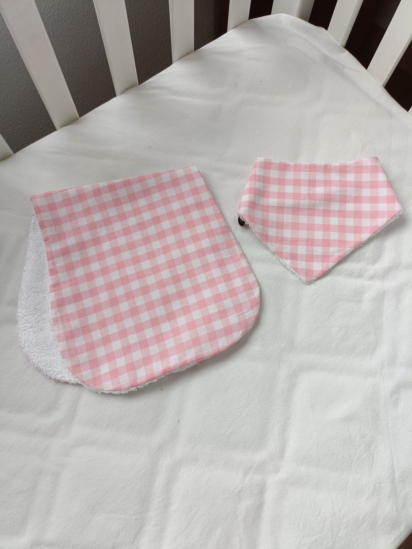 Pack duo Toalla secababitas y Bandana sueños de vichy