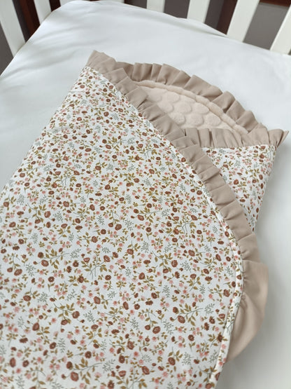 Arrullo manta flores rosas