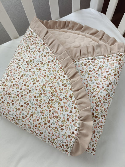 Arrullo manta flores rosas