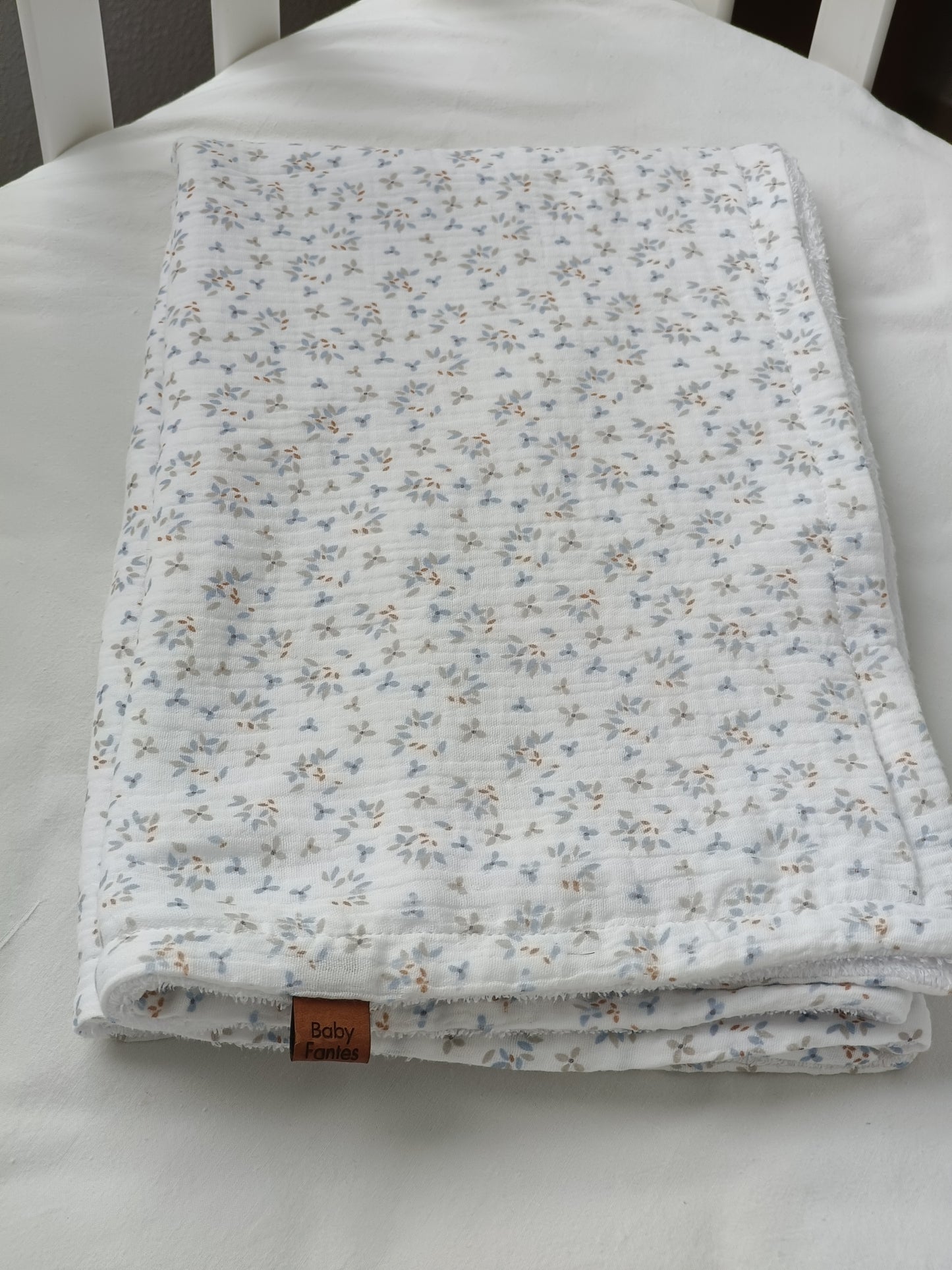 Manta de verano flores azules