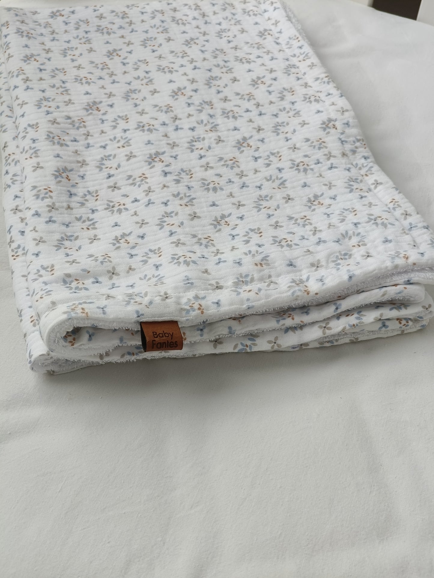 Manta de verano flores azules