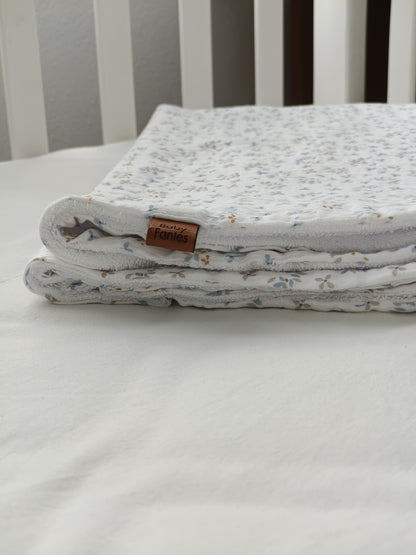 Manta de verano flores azules