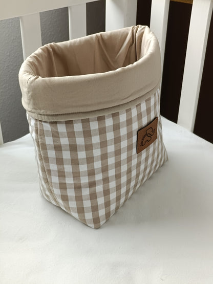 Contenedor/Cesta vichy beige