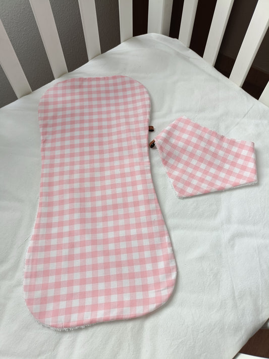 Pack duo Toalla secababitas y Bandana sueños de vichy