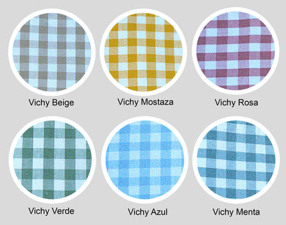 Contenedor/cesta vichy verde